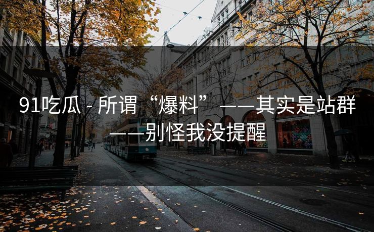91吃瓜 - 所谓“爆料”——其实是站群——别怪我没提醒